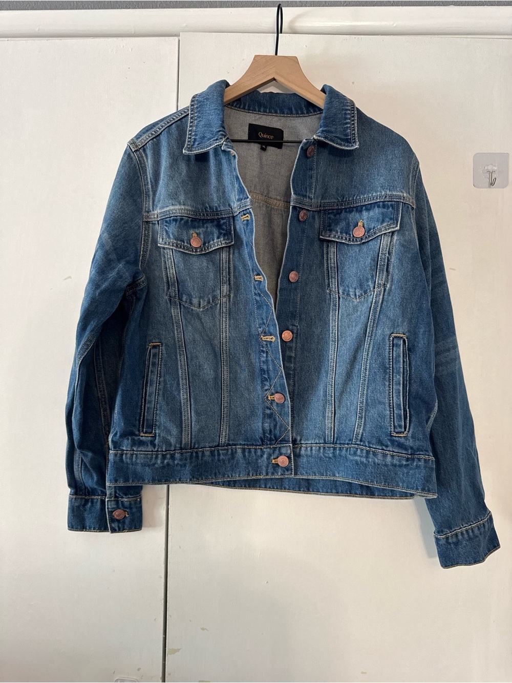 Quince 100% Organic Cotton Denim Jacket XL Indigo Blue - Picture 5 of 10